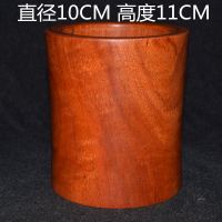 红木笔筒复古中国风圆形小叶紫檀木质创意实木刻办公室摆件 三维工匠 小叶紫檀笔筒F2/11*11cm