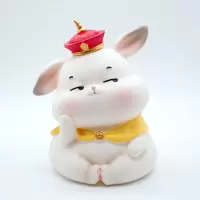 可爱兔子存钱罐创意大容量女生儿童大人用家用防摔储蓄罐生日 三维工匠 兔兔皇上存钱罐