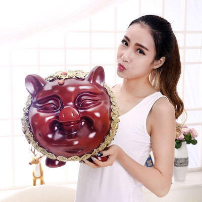 万福猪存钱罐大号猪储蓄罐创意儿童生日新年开业礼品家居摆件 三维工匠 金色超大号存钱罐只进不出送垫子