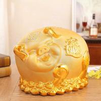 存钱罐猪大号储蓄罐超大陶瓷金猪创意可爱储钱罐儿童生日 三维工匠 14寸:32*21.5*21cm
