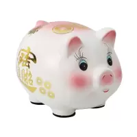 金猪存钱罐不可取儿童储蓄罐储钱猪只进不出抖音大容量大人用家用 三维工匠 蓝色特大定制送粉色中号2只[套餐]有口