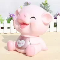 小猪存钱罐女公主儿童防摔宝宝十二生肖男孩小女孩创意可爱储蓄罐 三维工匠 大号WISH