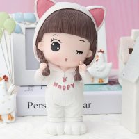 有趣的存钱罐大人用女创意个红儿童成人可爱女孩储蓄罐储钱罐 三维工匠 咖啡色(可放330个)