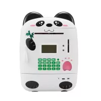 创意儿童学生存钱卡通DIY猫储蓄罐大容量家用指纹密码箱 三维工匠 产品为塑料外壳都有划痕