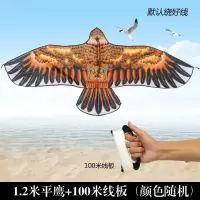 2020年潍坊新款儿童初学者微风易飞老鹰成人大型风筝大特大创意 三维工匠 2.4米烫金褐鹰+500线轮