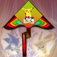 潍坊风筝卡通动画皮卡丘儿童微风易飞节假日户外运动放飞风筝玩具创意 三维工匠 K-137