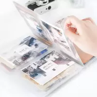 明信片收纳册影集 5R7寸80张插页式 家庭宝宝成长相册DIY手帐素材 三维工匠