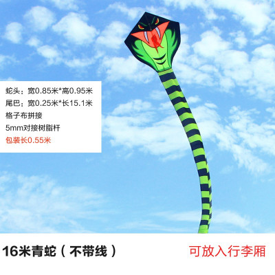风筝儿童成型微风易飞大特大青蛇卡通初学者龙形风筝创意 三维工匠 40米龙+26轮700米
