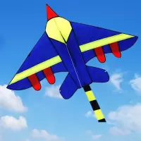 飞机风筝潍坊风筝儿童风筝线轮三角风筝成人战斗机蓝飞机微风易飞创意 三维工匠 1.5米蓝色飞机(不要线)