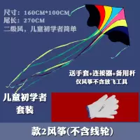 新款风筝潍坊风筝飞天风筝彩虹风筝儿童风筝成型风筝线轮微风创意 三维工匠 款二风筝+26双把白轮+800米线