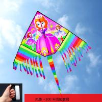 潍坊新款小公主苏菲亚美人鱼儿童卡通女孩公主初学者风筝微风易飞创意 三维工匠 小公主+300米线万向导蓝盘