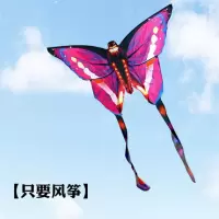 风筝潍坊风筝蝴蝶风筝儿童卡通风筝成人风筝微风风筝易飞好飞创意 三维工匠 粉蝴蝶+26cm白轴承轮+700米3股线