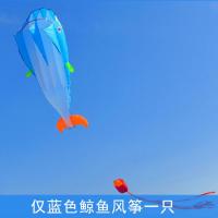 北京鲁缘软体海豚鲸鱼 金鱼 甲壳虫风筝儿童成人立体易飞创意 三维工匠 紫鲸鱼+22安全锁轮三股500米线