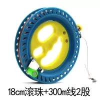 新款风筝线轮成型大轴承线轮手握轮尼龙线风筝线轴绿色水晶创意 三维工匠 28cm绿黄大轴承空[不含线]