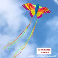 潍坊风筝七彩蝴蝶风筝成型儿童风筝微风线轮易飞初学风筝创意 三维工匠 2.0米红蝶+18自锁轮+260米线