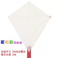 diy空白竹条风筝手工材料包 涂色儿童学生自制彩绘教学幼儿园易飞创意 三维工匠 王字款材料包