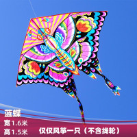 [北京实体店]美美的大蓝花蝴蝶三角潍坊风筝现代三角风筝创意 三维工匠 蝶+20水晶粉500米线轮