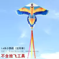 新款小鹦鹉风筝儿童微风易飞初学卡通凤凰小三角长尾潍坊风筝创意 三维工匠 小鹦鹉+350米线+轮
