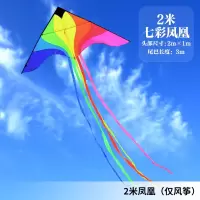 潍坊风筝风筝儿童成人七彩凤凰大小彩虹风筝新款微风易飞风筝创意 三维工匠 2.5米凤凰(仅风筝)
