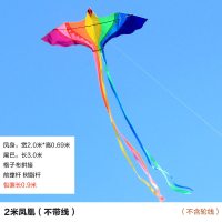 潍坊风筝儿童微风易飞七彩凤凰成型2019新款风筝线轮创意 三维工匠 2.5米凤凰+27刹车白轮1425米专业线