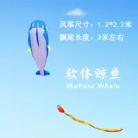 潍坊风筝软体鲸鱼海豚风筝大型好飞易飞成人儿童风筝正品创意 三维工匠 软体鲸鱼(仅风筝不含工具)