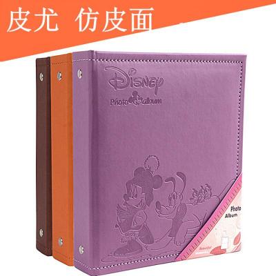 5寸 6寸 7寸家庭影集儿童仿皮面宝宝插页式相册 三维工匠 竖版紫色仿皮7寸100张