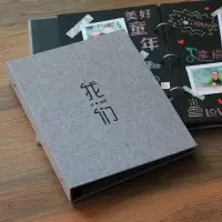 三维工匠抖音款自制手绘生日相册本DIY情侣手工情人节表白送男友 三维 DIY相册[空白封面]送礼包+8画板+手提袋 30