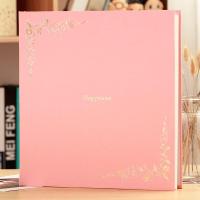 自粘贴式覆膜DIY相册影集情侣家庭大容量5678寸手工相册本纪念册 三维工匠 12寸土豪金款-幸运四叶草