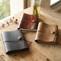 真皮DIY旅行相册 复古手工影集纪念册宝宝成长手账 情侣创意礼品 三维工匠 棕色皮面(35张黑卡内页)