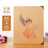 孕妇孕检单怀孕检查报告产检记录相册本孕期成长收集册收藏收纳袋 三维工匠 初为父母(40张A4+20张A5)