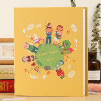 6寸680张相册本纪念册插页式大容量家庭儿童宝宝成长记录册 三维工匠 欢乐一家人6寸680张(过塑可放)