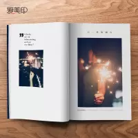 三维工匠情侣手工DIY杂志纪念册宝宝相片定制生日照片书做相册本制 精品杂志册12寸竖(封面覆膜) 32P(建议40-80