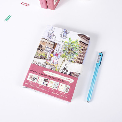 文具小店之旅精装本旅行手账本彩页本日记本文具 拍立得 记事相册 三维工匠 花店手账本