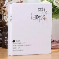 相册影集6寸过塑200张纪念册家庭相册本插页式盒装大容量大6寸 三维工匠 百合花款