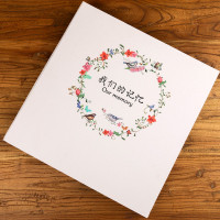 棉麻覆膜自粘贴diy相册本影集家庭商务5678寸纪念册宝宝情侣 三维工匠 18寸棉麻[时光影集]+大礼包+礼盒+手提袋