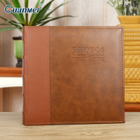 皮质相册本大容量6寸7寸200张300张影集明信片收纳插页式相册 三维工匠 枣红色-7寸-200张 50页/100P