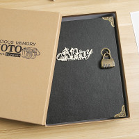 密码锁相册diy手工创意情侣浪漫相集册本粘贴式影纪念册照片定制 三维工匠 时光纪+礼包+礼盒