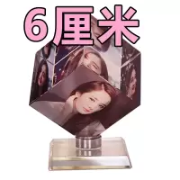 水晶魔方相册照片定制摆件旋转照片摆台 DIY生日同学闺蜜朋友 三维工匠 8cm水晶魔方 3