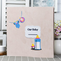 刺绣自粘粘贴式手工diy相册儿童记录册宝宝成长拍立得纪念册本 三维工匠 18寸刺绣热气球款