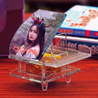 水晶钢琴音乐盒八音盒创意生日女生送闺蜜结婚情人节 三维工匠 单个小钢琴照片/刻字
