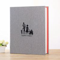 三维工匠手揉皮面6寸插页式相册竖版640张照片影集家庭宝宝过塑纪念册本 三维工 棉麻6寸640张相册[光阴故事] 80张