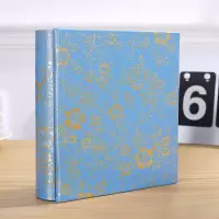 一本相册6寸装皮质照相本相册本纪念册6寸小容量小本100张竖 三维工匠 大6寸100张布面樱挑+保护套.过塑可放