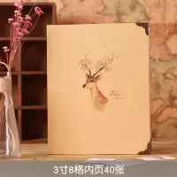 电影票车票收藏夹火车飞机旅行票纸钱币纪念收集相册票据收纳本 三维工匠 邮票册—梅花鹿(3格10张+8格30张)