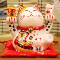 猫小摆件 店铺开业创意家居礼品迷你号陶瓷存钱储蓄罐 三维工匠 风生水起-[5寸]猫