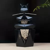 大号猫摆件店铺开业公司送礼桌面摆放北欧创意几何玄关 三维工匠 黑皇战神猫猫