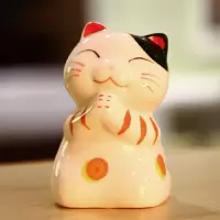 猫小摆件 陶瓷手绘迷你小猫生日创意家居摆件开业送礼 三维工匠 乖小可