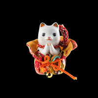 招福良缘 日本设计福樱系列猫 三维工匠 [福樱必胜达摩猫]引良缘猫