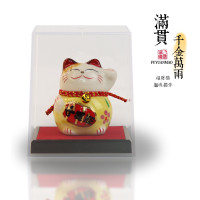 迷你猫商务盒子小礼品陶瓷摆件可爱创意出入平安 三维工匠 达摩-盒子35385猫