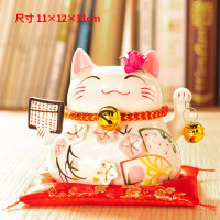 猫摆件小号开业店铺送礼收银台发财猫手工创意礼品居家装饰品 三维工匠 新款4.5寸财富令猫