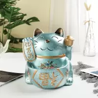 猫摆件欧式美式家居酒柜玄关装饰品鞋柜钥匙收纳盘创意礼品 三维工匠 土豪金猫